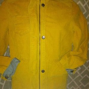 Eddie Bauer Mustard Yellow Cuduroy Jacket